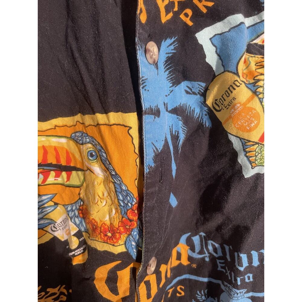 Quietly Making Noise Corona Extra Button Up Short Sleeve T-Shirt Men’s Size L - Picture 4 of 10